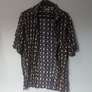 Corsini Black and Beige Patterned Shirt